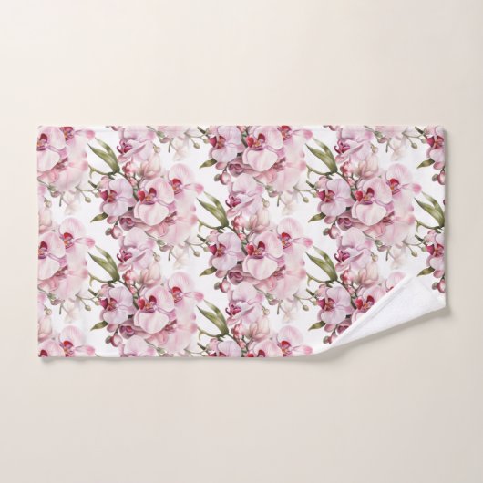 Elegant roze orchidee bad handdoek (Handdoek)