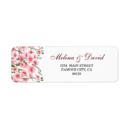 Elegant roze orchidee Florals Adres Etiket