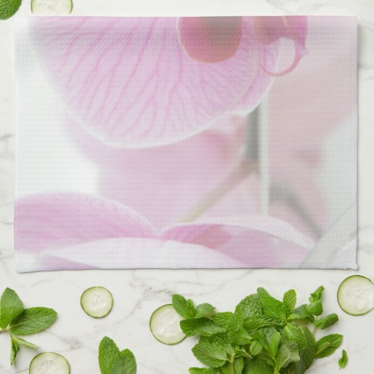 Elegant roze orchidee foto theedoek (Gevouwen)