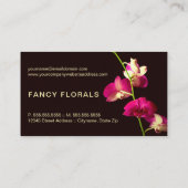 Elegant roze orchidee foto visitekaartje (Achterkant)