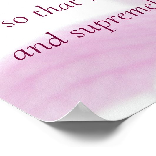 Elegant roze orchidee Script Service Prayer Poster (Hoek)