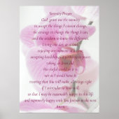Elegant roze orchidee Script Service Prayer Poster (Voorkant)