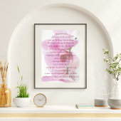 Elegant roze orchidee Script Service Prayer Poster