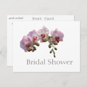 Elegant roze orchidee vrijgezellenfeest briefkaart (Voorkant / Achterkant)