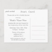 Elegant roze orchidee vrijgezellenfeest briefkaart (Achterkant)