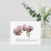 Elegant roze orchidee vrijgezellenfeest briefkaart (Staand voorkant)