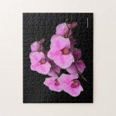 Elegant roze orchideeën Phalaenopsis op zwart Legpuzzel (Verticaal)
