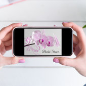 Elegant roze orchideeën Vrijgezellenfeest Kaart