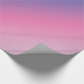 elegant roze paars blauw ombre gradiënt kleurloos cadeaupapier (Hoek)