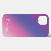 elegant roze paars blauw ombre gradiënt kleurloos Case-Mate iPhone case (Achterkant (horizontaal))