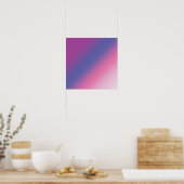 elegant roze paars blauw ombre gradiënt kleurloos poster (Keuken)
