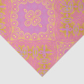  Elegant Roze Paars Geel Patroon Tissuepapier (Detail)