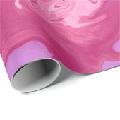 elegant roze paars gemarmerd chic patroon cadeaupapier (Rol Hoek)