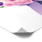 Elegant Roze & Paarse, Attendants Boeket (D) Poster (Hoek)