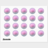Elegant Roze Paarse Blank Sjabloon Trendy Modern Ronde Sticker (Vel)