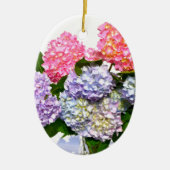 Elegant roze paarse blauw bloemenhortensia boeket keramisch ornament (Voorkant)