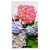 Elegant roze paarse blauw bloemenhortensia boeket klein cadeauzakje (Achterkant)
