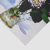 Elegant roze paarse blauw bloemenhortensia boeket tissuepapier (Detail)