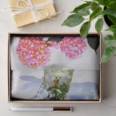 Elegant roze paarse blauw bloemenhortensia boeket tissuepapier (Geschenk)