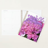 Elegant roze paarse blauw bloemetje Beste mama ooi Planner (Display)