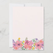 Elegant Roze Paarse Bloemen 90ste Verjaardagsfeest Kaart (Achterkant)