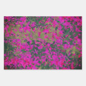 Elegant Roze Paarse en Blauwe Florals Inpakpapier Vel (Voorkant)