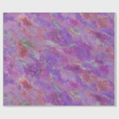 Elegant roze, paarse en zilveren marmerpatroon cadeaupapier (Vlak)