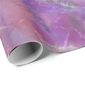 Elegant roze, paarse en zilveren marmerpatroon cadeaupapier (Rol Hoek)
