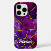 Elegant roze paarse girly geometrisch Case-Mate iPhone case (Achterkant)