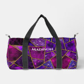 Elegant roze paarse girly geometrisch plunjezak (Voorkant)