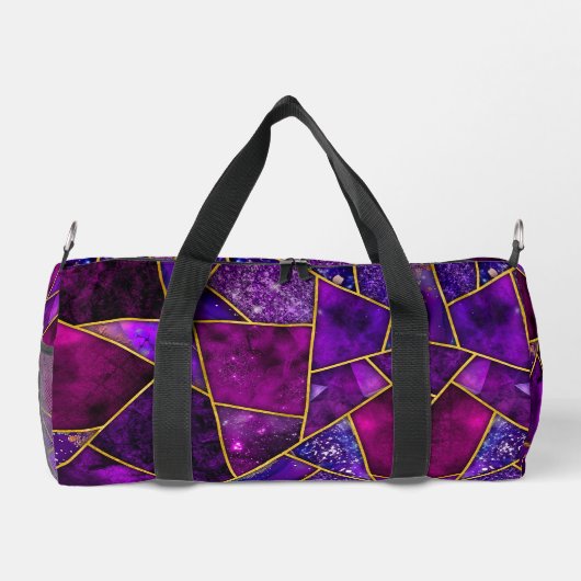 Elegant roze paarse girly geometrisch plunjezak (Achterkant)