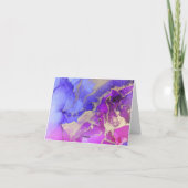 Elegant roze Paarse juwel met toned inkt was Bedankkaart (Achterkant)