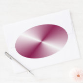 Elegant roze Paarse kleur Aangepaste lege Sjabloon Ovale Sticker (Envelop)