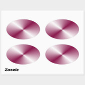 Elegant roze Paarse kleur Aangepaste lege Sjabloon Ovale Sticker (Vel)