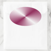 Elegant roze Paarse kleur Aangepaste lege Sjabloon Ovale Sticker (Tas)