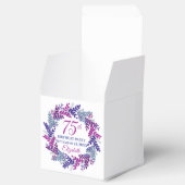 Elegant Roze Paarse krans 75e verjaardagsfeestje Bedankdoosjes (Geopend)