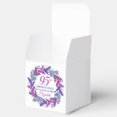 Elegant Roze Paarse krans 95e verjaardagsfeestje Bedankdoosjes (Geopend)