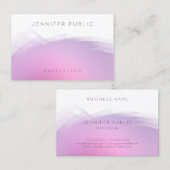 Elegant roze Paarse moderne professionele Sjabloon Visitekaartje (Voorkant / Achterkant)