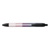 Elegant roze Paarse monogram Zwarte Inkt Pen (Achterkant)