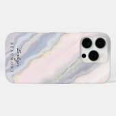 Elegant Roze Paarse Pastel Marmer  Case-Mate iPhone Case (Achterkant (horizontaal))