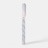 Elegant Roze Paarse Pastel Marmer  iPhone Hoesje (Rechterkant)