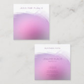 Elegant roze Paarse professionele Sjabloon Moderne Vierkante Visitekaartje (Voorkant / Achterkant)