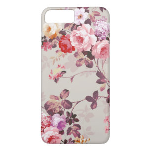  Elegant Roze Paarse Rozen Patroon Case-Mate iPhone Case