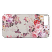  Elegant Roze Paarse Rozen Patroon Case-Mate iPhone Case (Achterkant (Horizontaal))