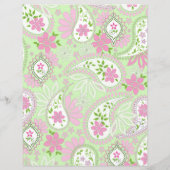 Elegant roze Paisley Stylish Preppy Monogram Green (Achterkant)