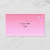 Elegant roze parels op roze gradiënt visitekaartje (Voorkant)