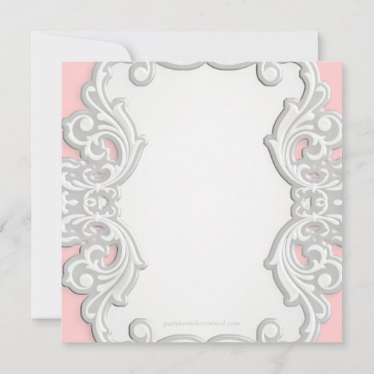 Elegant roze Parijs Vrijgezellenfeest Kaart (Achterkant)