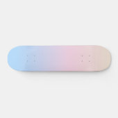 elegant roze pastel blauwe heldere verloopkleuren persoonlijk skateboard (Horizontaal)