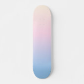 elegant roze pastel blauwe heldere verloopkleuren persoonlijk skateboard (Voorkant)