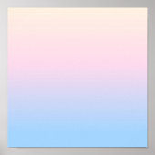 elegant roze pastel blauwe heldere verloopkleuren poster (Voorkant)